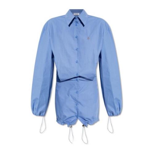 The Attico Mini skjortklänning Blue, Dam
