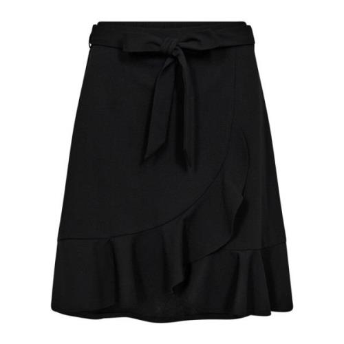 Co'Couture Feminin Emmycc Skirt med Volangkanter Black, Dam