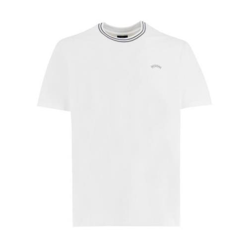 Paul & Shark Bomull Crew-neck T-shirt med Kontrasterande Ränder White,...