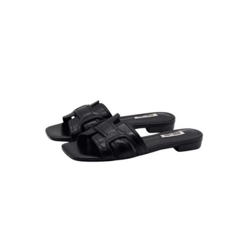 Bibi Lou Svarta platta sandaler för kvinnor Black, Dam