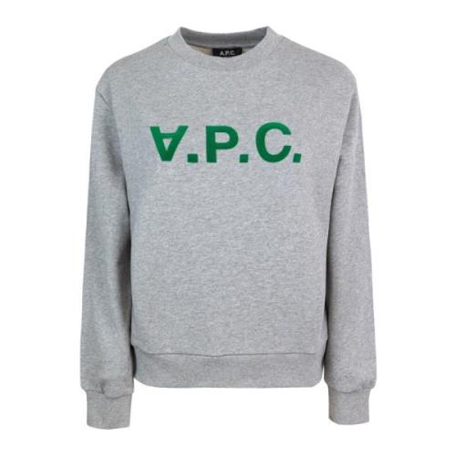 A.p.c. Grå Sweaters Rak Passform Gray, Dam