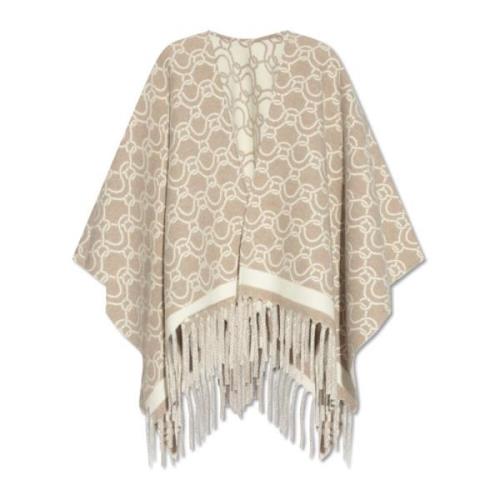 Salvatore Ferragamo Ullponcho Beige, Dam