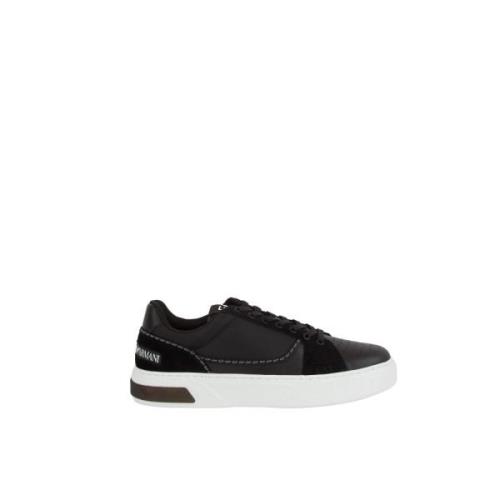 Emporio Armani EA7 Premium Nero Court Skor Black, Herr