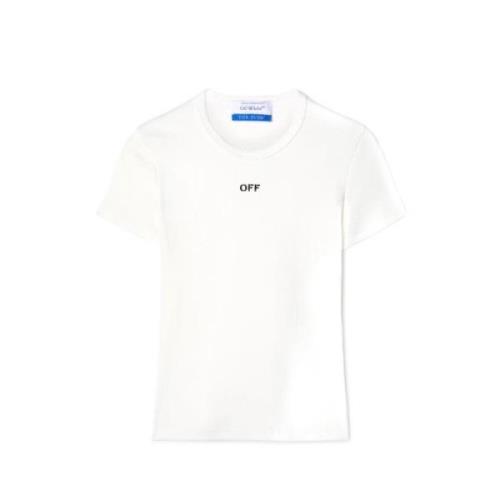 Off White Vita T-shirts och Polos White, Dam