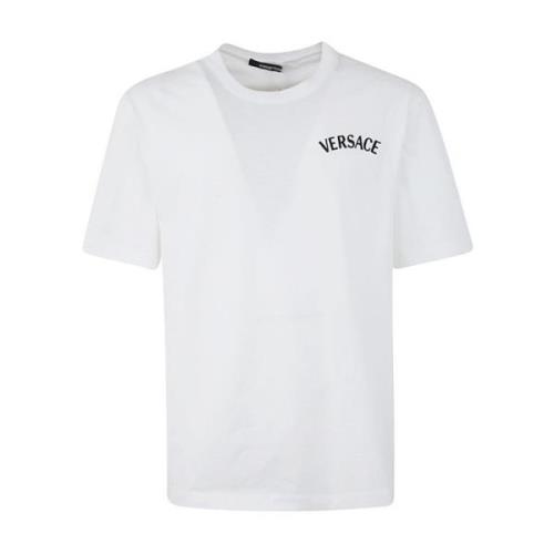 Versace Milano Stamp Print Jersey T-Shirt White, Herr