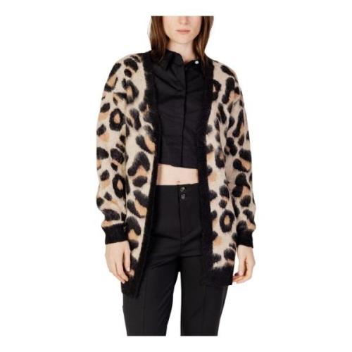 Jacqueline de Yong Leopard Print Cardigan Brown, Dam