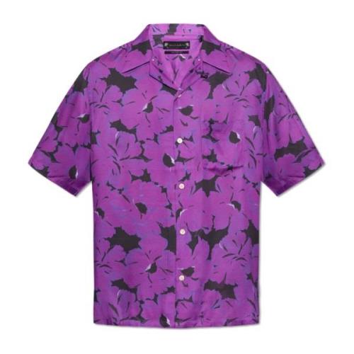 AllSaints Kaza mönstrad skjorta Purple, Herr