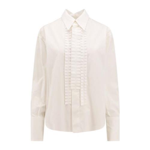 Marni Organisk bomullsskjorta för kvinnor med dold knäppning White, Da...