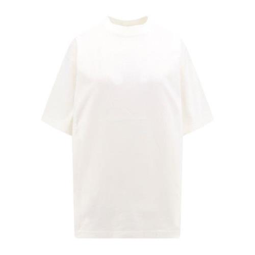 Balenciaga Vit Ribbad T-Shirt White, Dam