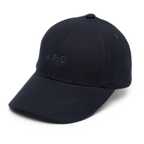 A.p.c. Logo Cap Stay Stylish Comfortable Blue, Herr