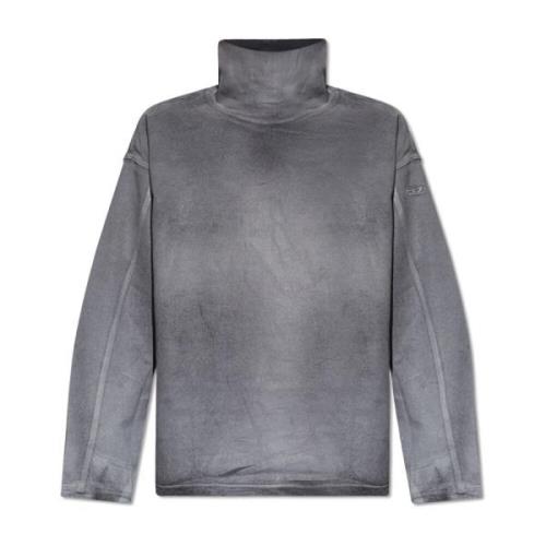 Diesel Reflekterande sweatshirt D-Nlabelcol-S Gray, Herr