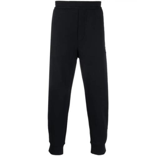 Emporio Armani Bomullsbladiga track pants med fickor Blue, Herr