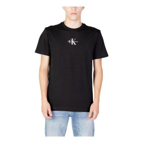 Calvin Klein Jeans Svart Tryck T-shirt Black, Herr