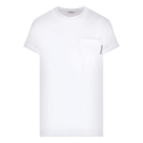 Brunello Cucinelli Vita T-shirts och Polos med Korta ärmar White, Dam