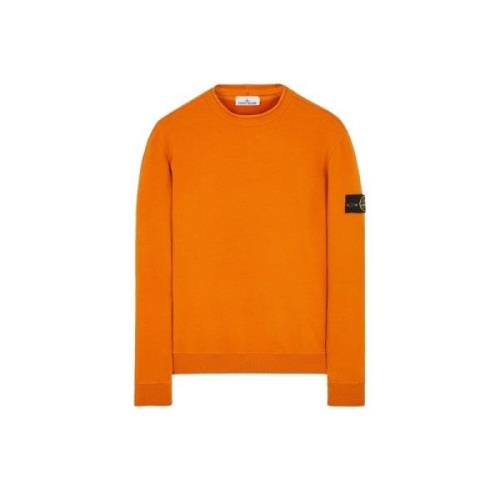 Stone Island Stilren Crewneck Sweatshirt Orange, Herr