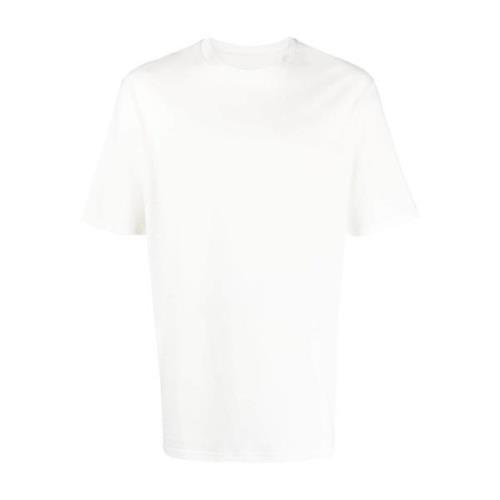Jil Sander Vit T-shirt med Text White, Herr