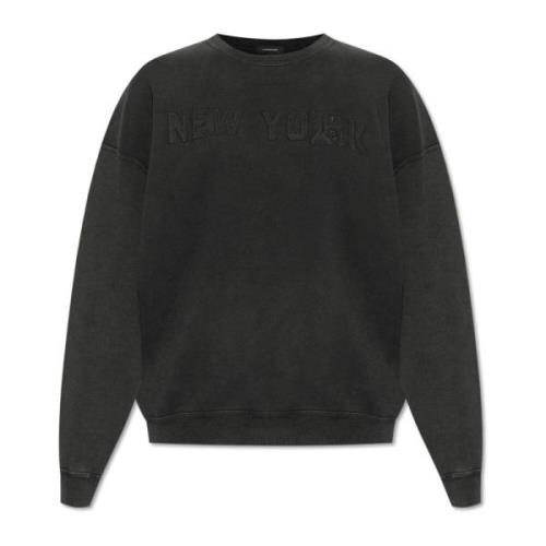 R13 Avslappnad sweatshirt Black, Dam