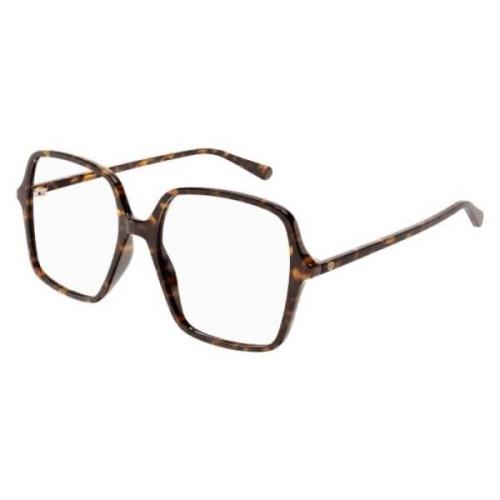 Gucci Gg1003O Havana Transparent Glasses Brown, Unisex