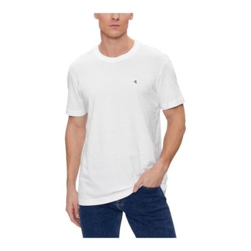 Calvin Klein Jeans Broderad Badge Herr T-Shirt White, Herr