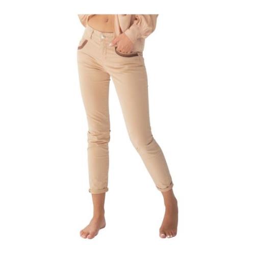 MOS Mosh Dekorerade Fickbyxor Beige, Dam