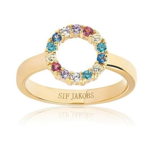 Sif Jakobs Jewellery Biella Piccolo Guldpläterad Ring Multicolor, Dam