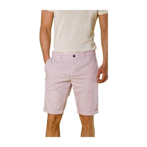 Mason's Stretch Gabardine Bermuda Shorts - Regular Fit Pink, Herr