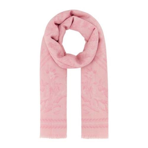 Versace Tryckt ullblandad foulard Pink, Dam