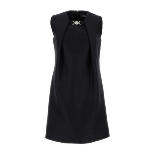 Versace Svart twill miniklänning Black, Dam