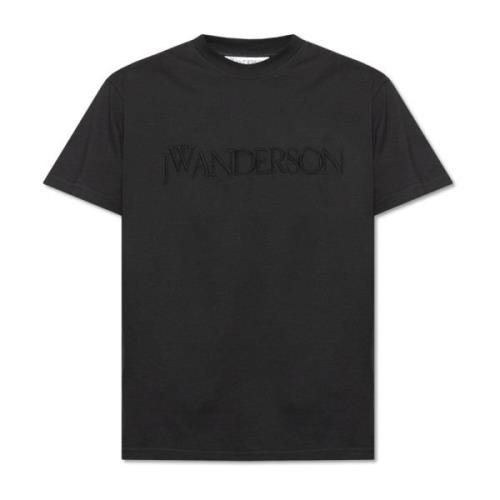 JW Anderson T-shirt med logotyp Black, Herr