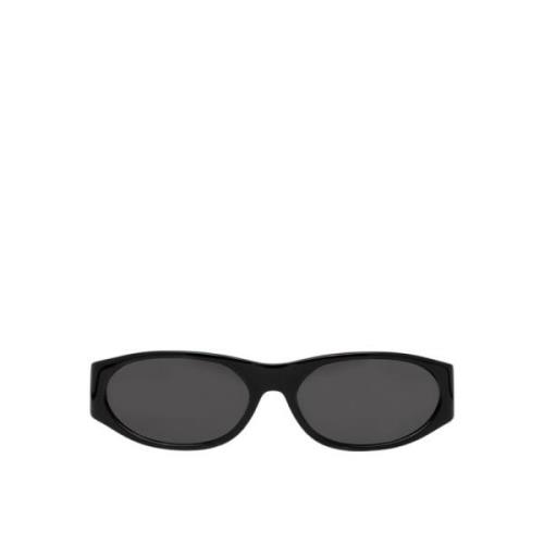 Flatlist Italienska solglasögon med oval ram Black, Unisex