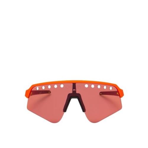 Oakley Fluorescerande Resin Solglasögon med Spegelglas Orange, Unisex