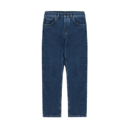Carhartt Wip Stone-Washed Organiska Jeans Blue, Herr