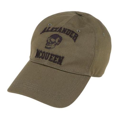 Alexander McQueen Varsity Skull Hat Green, Herr
