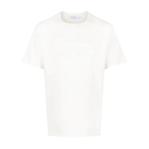 Maison Kitsuné Contour Fox Broderad T-shirt White, Herr