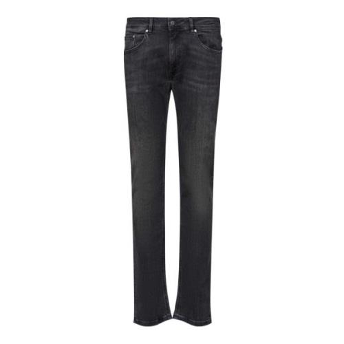 Karl Lagerfeld Charcoal Five Pocket Jeans med nitar Black, Herr