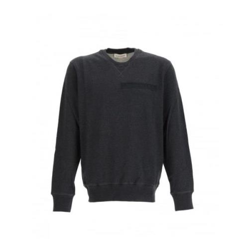 Alexander McQueen Grå Bomullssweatshirt med Logodetalj Gray, Herr