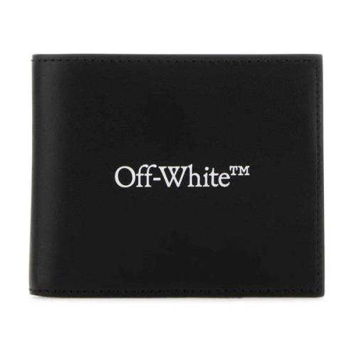 Off White Svart läderplånbok Black, Herr