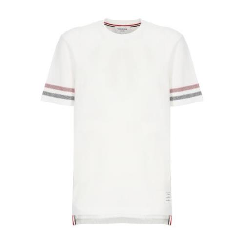 Thom Browne Blårandig Rund Hals T-Shirt Blue, Herr