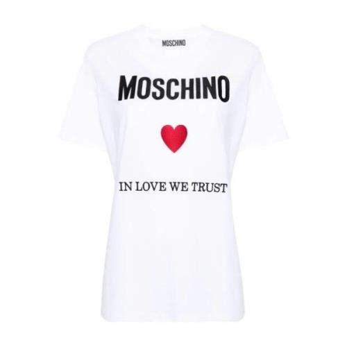 Moschino Klassisk T-Shirt White, Dam