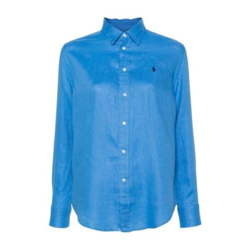Ralph Lauren Blåa Polo Skjortor Blue, Dam