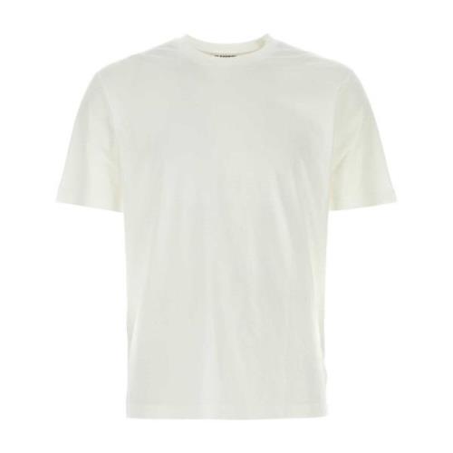 Jil Sander Klassisk Vit Bomull T-Shirt White, Herr