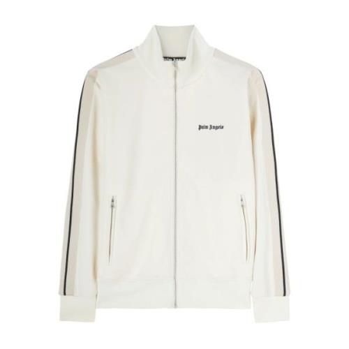 Palm Angels Logo-Print Track Jacket med Sidestripe Beige, Herr