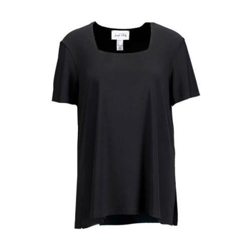 Joseph Ribkoff Svart T-shirt med stilfull halslinje Black, Dam