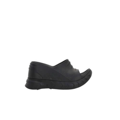 Givenchy Svarta Sandaler med Kilklack Black, Dam