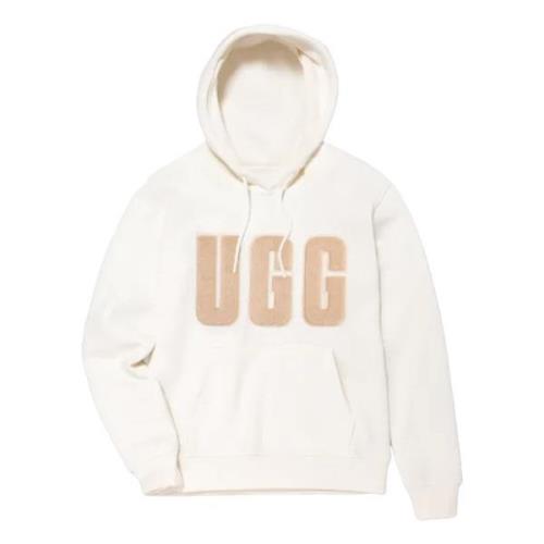 UGG Logo Huvtröja i Vit White, Dam