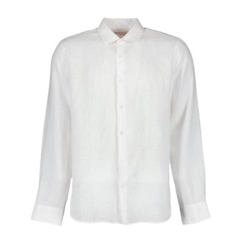 Orlebar Brown Linneskjorta med klassisk krage White, Herr