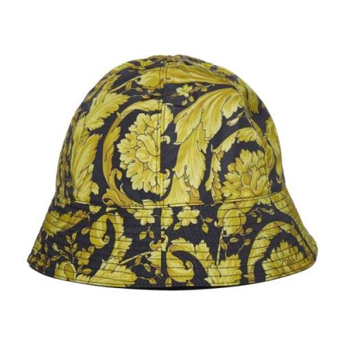 Versace Svart Barocktryck Bucket Hat Multicolor, Herr