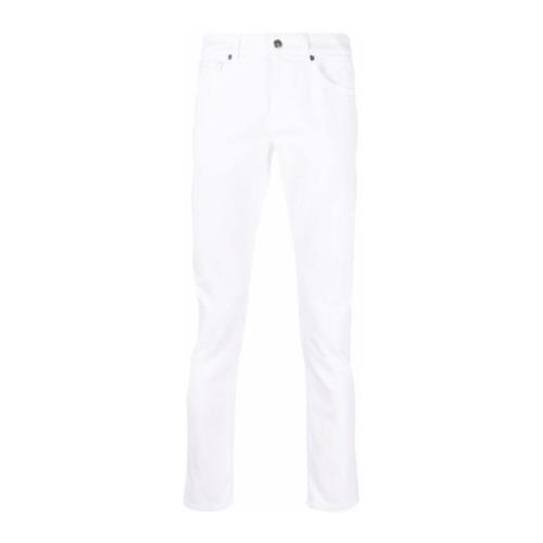 Dondup Klassiska Straight Jeans White, Herr
