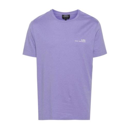 A.p.c. Bomull T-shirt Purple, Herr