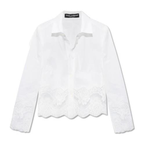 Dolce & Gabbana Kortärmad tröja White, Dam